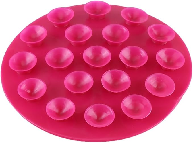 (Pack of 2) Creative Children's Tableware Sucker Baby Kids Magic Suction Mat Portable Double-Sided Suckers Anti-Slip Plate Bowl Cutlery Placemat(Rose Red)