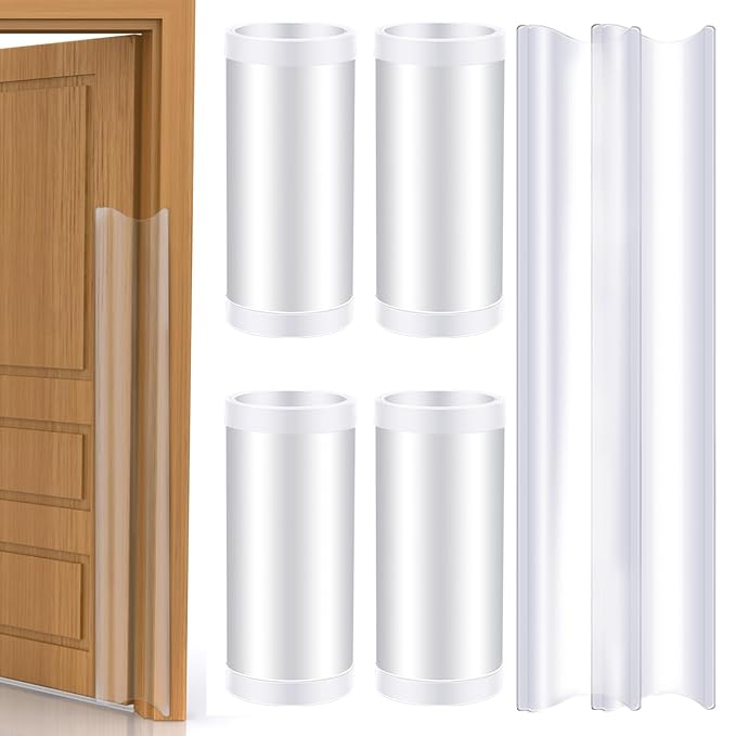 12 Pcs Door Pinch Guard Baby Proofing Jam Shield Door Finger Pinch Guard 47.2 x 7 Inch Hinge Cover Protectors for 90 and 180 Degree Gates Kids Pets Safety