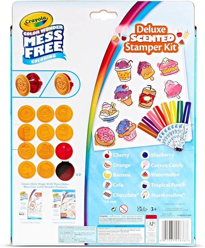 Crayola Color Wonder Mess Free Coloring Set, 50 Blank Coloring Pages, Scented Color Wonder Stamps and Markers, Refill Set