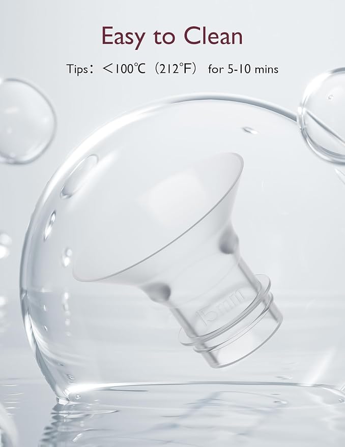 Momcozy Flange Insert 15/17/19/21mm Compatible with 24mm Flange/Shield of Most Pumps, Insert for Breast Pump Replacement Accessories, 4PCS