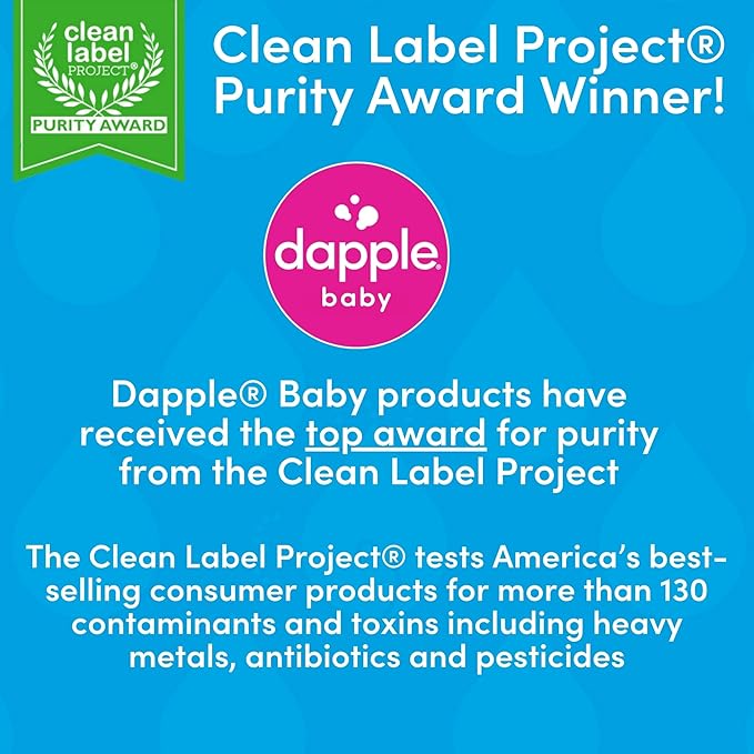 Breast Pump Wipes by Dapple Baby, Hypoallergenic & Powered by Plants, Removes Milk Residue, Leaves No Taste, Convenient Wipes Pouch, Fragrance Free, 25 Count (Pack of 1)