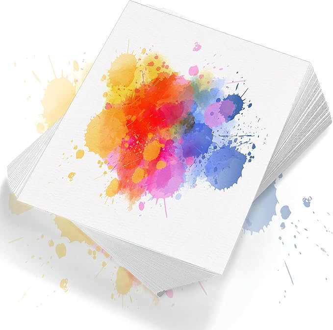 100 Sheets Cotton Watercolor Paper Bulk, 9" x 12" 140 lb/300 GSM Cold Press Water Color Paper White Paint Paper Suitable for Kids Adult Watercolor Drawing