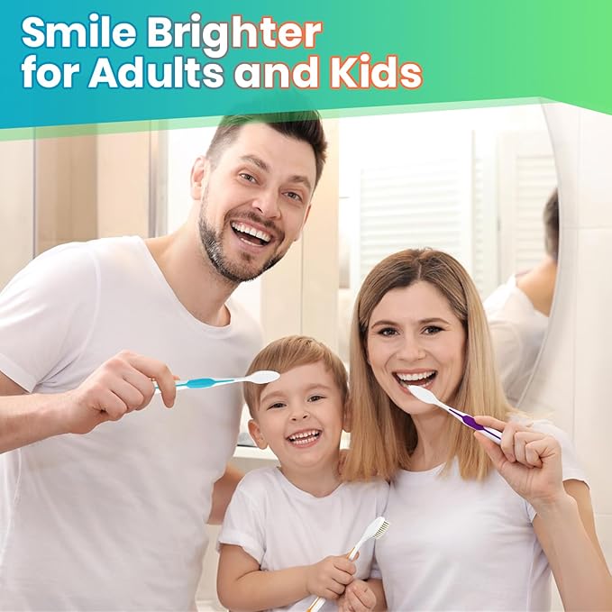 100 Bulk Toothbrushes Pack with Covers, Individually Wrapped Toothbrushes for Adults & Kids, Disposable Toothbrush for Travel, Donations, Hotels, Medium Soft Toothbrushes with Hygienic Cap