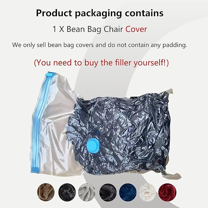 (Cover only, No Filler) Giant Fur Bean Bag Chair Cover(Cover only, No Filler) for Kids Adults, Living Room Furniture Big Round Soft Fluffy Faux Fur Beanbag Lazy Sofa Bed Cover (Wine Red, 7FT)