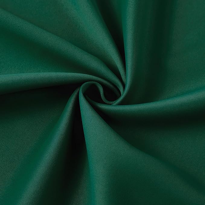 KEQIAOSUOCAI Dark Hunter Green Blackout Curtains 63 Inches Long, Christmas Home Decoration Pinch Pleated Room Darkening Drapes for Bedroom,Emerald Green,40x63,2 Panels
