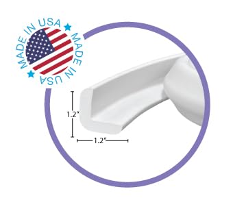 Kidkusion Baby Proof Edge Guards for Safety | Made in The USA | 40 Feet | Off White | Edge Protectors for Furniture, Tables, Fireplaces | Heavy Duty Tape Included