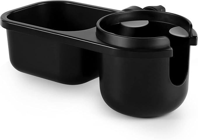 Accmor Stroller Cup Holder with Tray, Universal Cup Holder, Bike Bottle Holder, 360° Rotatable Large Caliber Drinks Holder for Stroller, Bike, Wheelchair, Walker