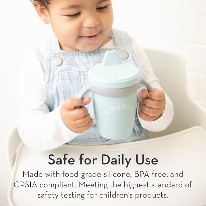 Bella Tunno Sippy Cup, Silicone Training Cup with Transition Handles for Infants, Toddlers & Kids, Babies 6-12 Months & Toddlers 1-3 Years, Boys & Girls, Duck Duck Juice, 8 oz