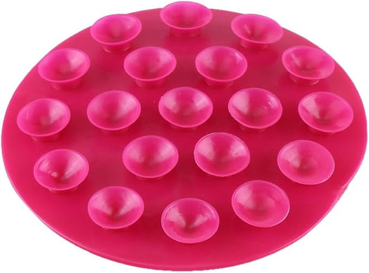 (Pack of 2) Creative Children's Tableware Sucker Baby Kids Magic Suction Mat Portable Double-Sided Suckers Anti-Slip Plate Bowl Cutlery Placemat(Rose Red)