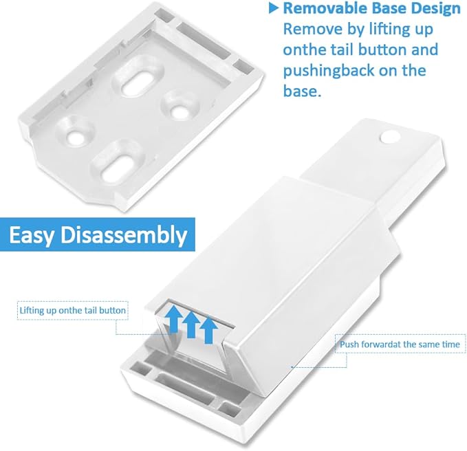 Heavy Duty Push to Open Door Latch,20 Pack White Magnetic Push Latches, Hidden Push Touch Latch Hardware for Push to Open Cabinet,Magnetic Door Catch for Cabinet Drawer Wardrobe Kitchen Door