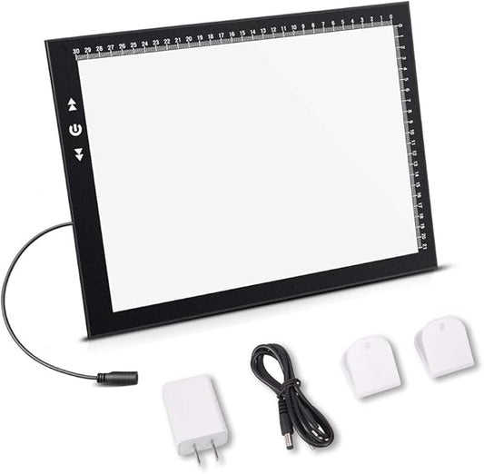 HSK A4 Artist tracing Light Box Copy Table,USB Power Dimmerable 7000 Lux Lock Button Artcraft Light Pad for Tatto Drawing, Sketching, Animation,Diamond Painting