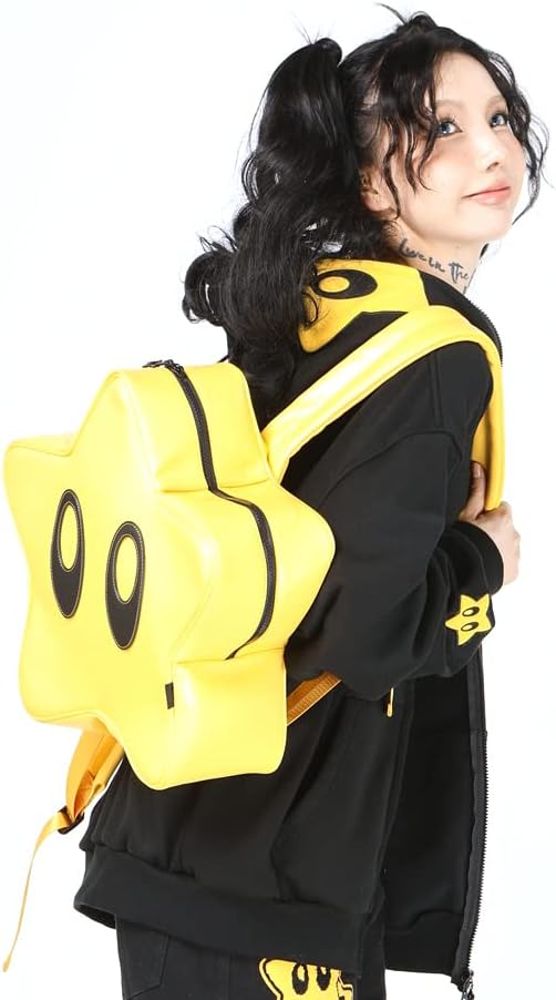 FENGJINRUHUA Cute Cartoon Teens 3D Star Backpack Boys Girls Schoo Bag Lightweight Waterproof Bookbags