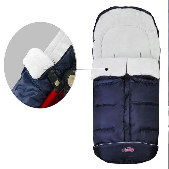 Go 3 Seasons Universal Stroller Footmuff, Warm Winter Bunting Bag for Toddler, Waterproof Sleeping Bag, Anti-Slip Height Adjustable, Winter Blanket