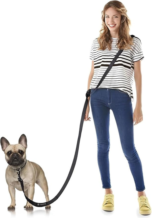 Hands Free Dog Leash, 8.2ft Multifunctional Crossbody Rope with Explosion-Proof Handle and Adjustable Training Hands Free Leash for Medium Dog
