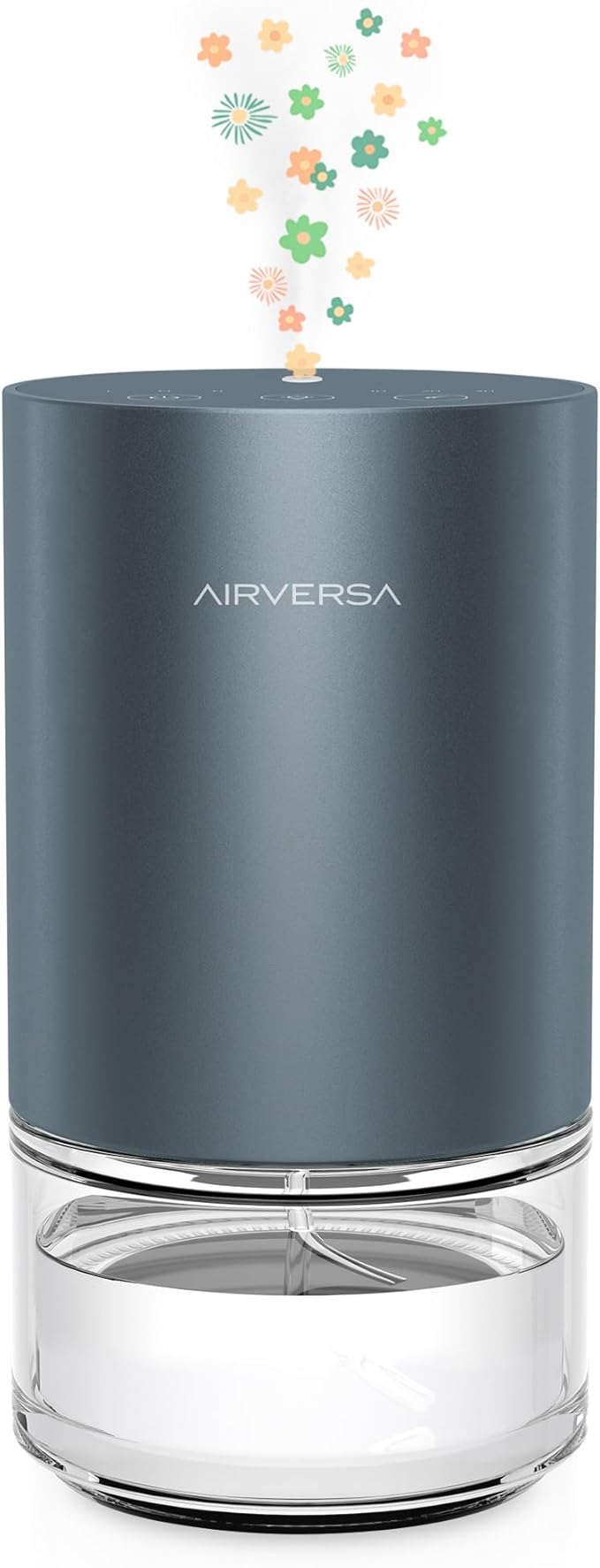 Essential Oil Diffuser Waterless Aromatherapy Diffusers for Home Large Room, Bedroom, Car, Office, Desk, Battery Operated, Small Diffuser for Pure Scent, 100mL Capacity, AN9 (Gray)
