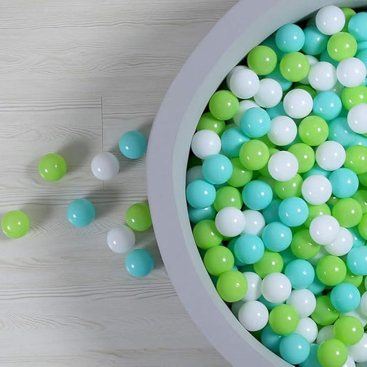 GOGOSO Ball Pit Balls for Toddlers, Green Balls for Ball Pool Birhtday Party Girls Kids with Storage Bag, 2.17inches