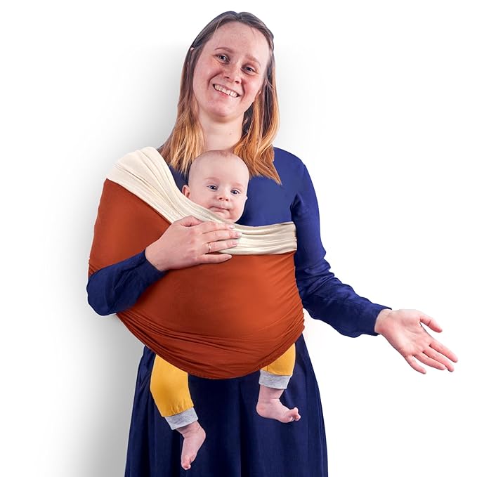 TKKOK Baby Wrap Carrier, Unisex Baby Carrier, Lightweight & Ultra Soft, Easy to Wear Baby Wrap, Perfect for Newborn Toddlers