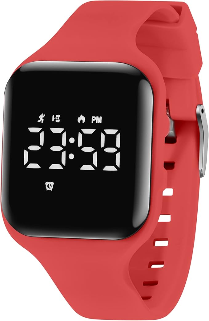 Kids Watches for Girls Boys Digital Sport Watch with Step Counter Pedometer Vibration Alarm Clock, No App Waterproof Fitness Tracker Kids Watch Boys Girls Teens Students Ages 5-16