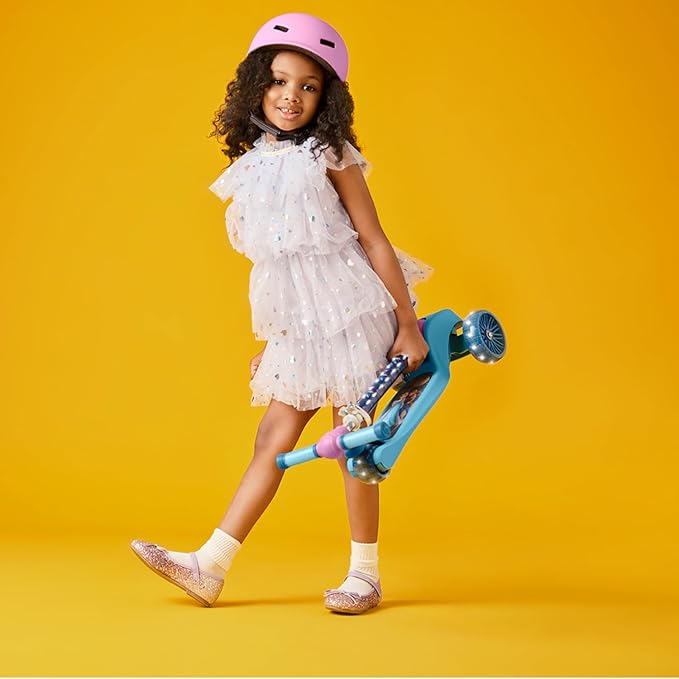 Jetson Character Kids Kick Scooter, LED Lights on Stem & Light-Up Wheels, Lightweight Frame, Height-Adjustable Handlebar, Lean-to-Steer System, Easy-Fold Mechanism