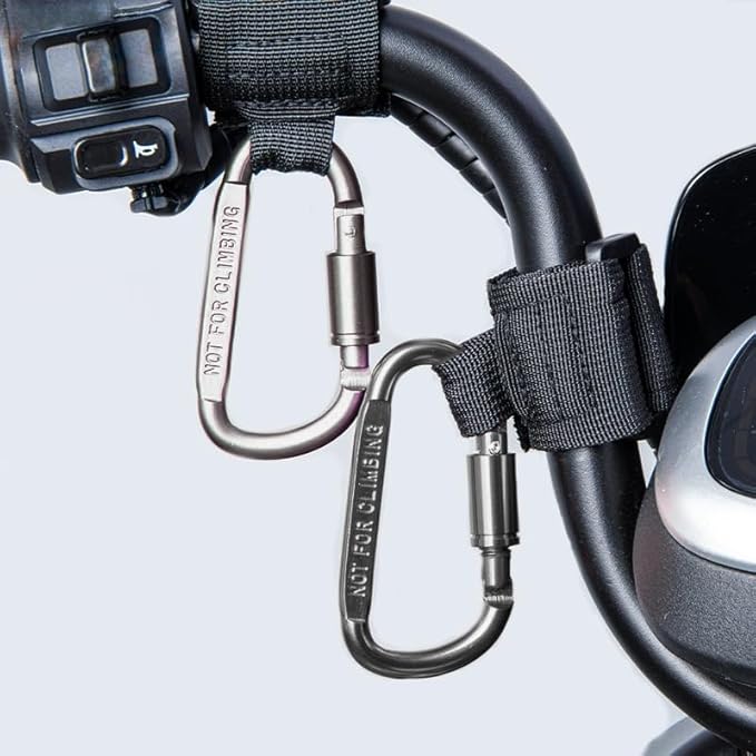4 Pcs Baby Stroller Hook, Carry 30 lbs per Stroller Carabiner Clip, Adjustable Baby Stroller & Car Seat Hook for Hanging Diaper Bag, Wheelchair,Golf cart, Shopping and Pet Cart