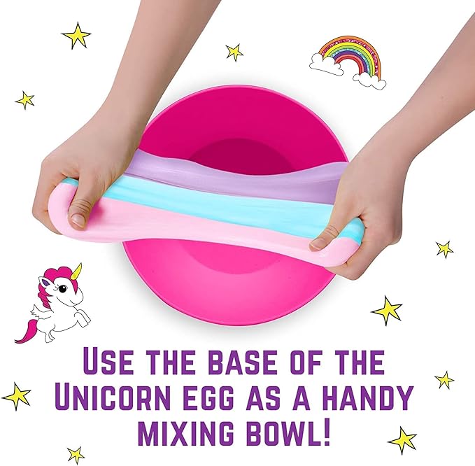GirlZone Sparkly Unicorn Egg Surprise Slime Kit for Girls, Sensory Toys for Kids, Create Cloud Slime & Magical Unicorn Slime, Ideal Arts and Crafts Easter Gift for Kids Aged 7-12 Years Old