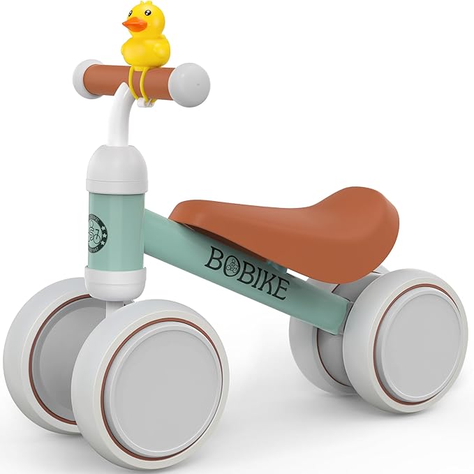 Baby Balance Bike Toys for 12-36 Months Kids Toy Boy and Girls Gifts Toddler Best First Birthday Gift Children Walker No Pedal Infant 4 Wheels Bicycle (Classic, Light Green)