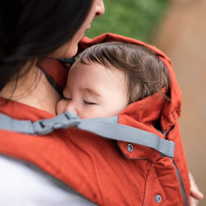 Beco Baby Carrier 8 Hybrid Newborn to Toddler Carrier (7–45 lbs) - All in 1 Breathable Mesh, Ergonomic Baby Backpack - Front & Hip Carrier with Adjustable Seat – Rust