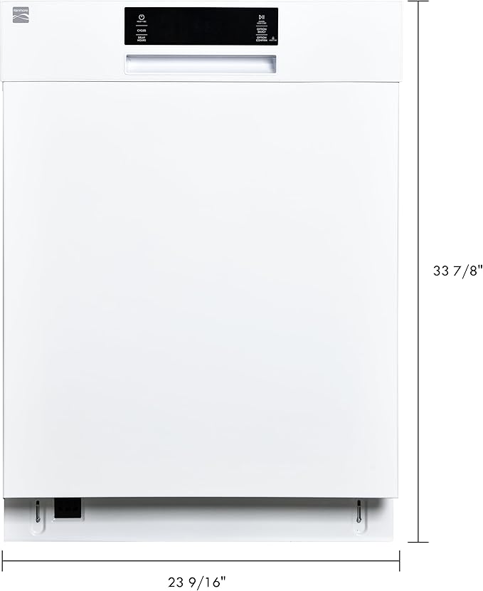 Kenmore 24" Built-in Stainless Steel Tub Dishwasher EasyFlex 3rd, SmartWash, UltraWash Plus, TurboDry, and MoreSpace Adjustable Rack, Energy Star Certified, White