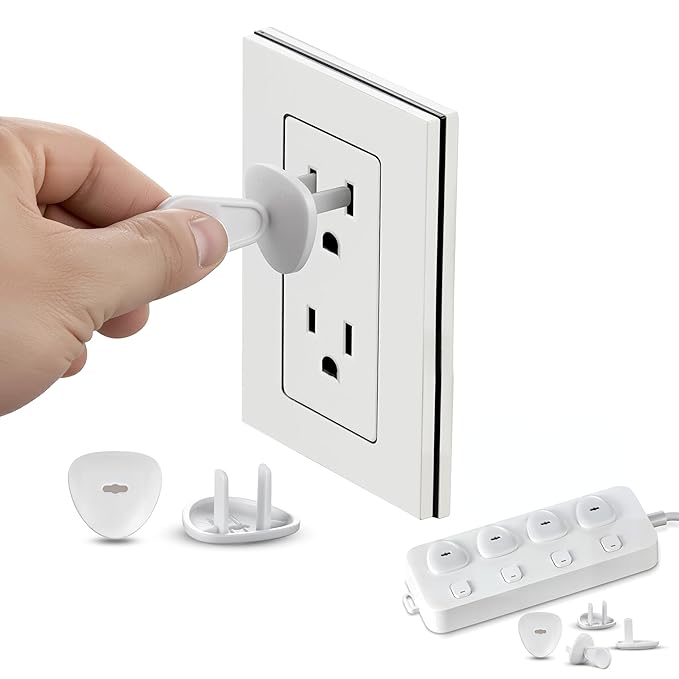 VEVOR Outlet Covers, 70 Pack, Plug Covers for Electrical Outlets, Secure Electric Socket Protector Caps with Shock Prevention, Easy Installation, Insulated ABS, for Home Wall Power Sockets, White