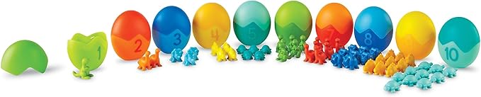 Learning Resources Counting Dino-Sorters Math Activity Set, Dinosaur Sorting Toy, 65 Pieces, Ages 3+