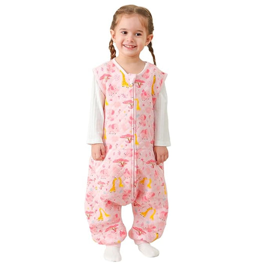 HOMEAL Toddler Sleep Sacks - 1.0 TOG Sleeveless Baby Sleep Sack, 12-18 Months; Soft Legs Wearable Blankets for 18-24 Months