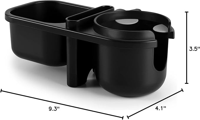 Accmor Stroller Cup Holder with Tray, Universal Cup Holder, Bike Bottle Holder, 360° Rotatable Large Caliber Drinks Holder for Stroller, Bike, Wheelchair, Walker