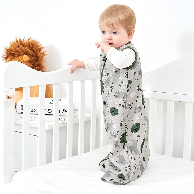 Yoofoss Baby Sleep Sack 18-24 Months Baby Wearable Blanket 100% Organic Cotton 2-Way Zipper Toddler Sleeping Sack，3 Pack Soft Lightweight Sleep Sacks for Babies