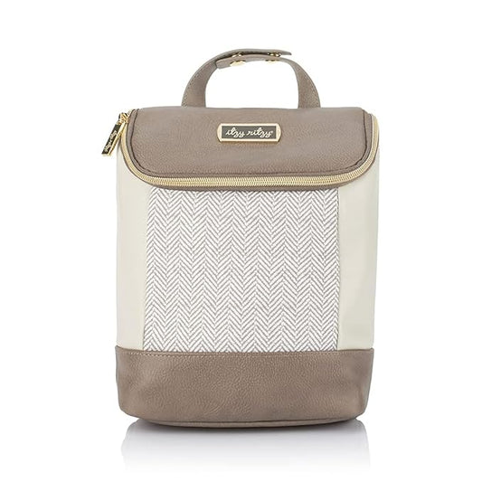 Itzy Ritzy Insulated Bottle Bag – Keeps Bottles Warm or Cool - Holds 3 Bottles & Features Interior Pocket for Ice Pack (Not Included), Vanilla Latte