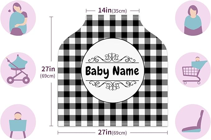 Baby Car Seat Stroller Cover Nursing Cover New Mom Breastfeeding Scarf Soft Stretchy Infant Carrier Cover Car Canopy Coverage