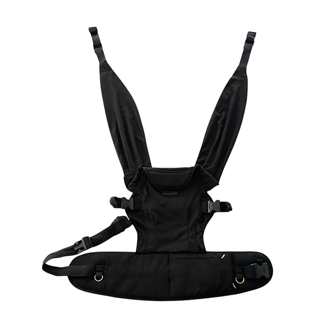 Tushbaby Pearl Wrap Carrier – Ergonomic Wrap for Newborns 8-20 lbs – Hands-Free Baby Carrier with Storage, Bottle Holder & Wipe Attachment – Soft, Breathable Fabric & Adjustable Fit – Easy On/Off