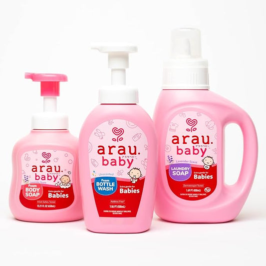 Essentials Bundle - Laundry Soap, Foam Body Soap, Foam Bottle Wash - Soap Based Products, Gentle on Skin, Cleans Well, Rinses Using Less Water, Perfect for Gifting, Baby Showers, and More