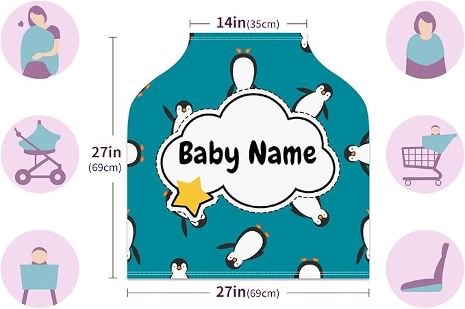 Baby Car Seat Stroller Cover Nursing Cover New Mom Breastfeeding Scarf Soft Stretchy Infant Carrier Cover Car Canopy Coverage