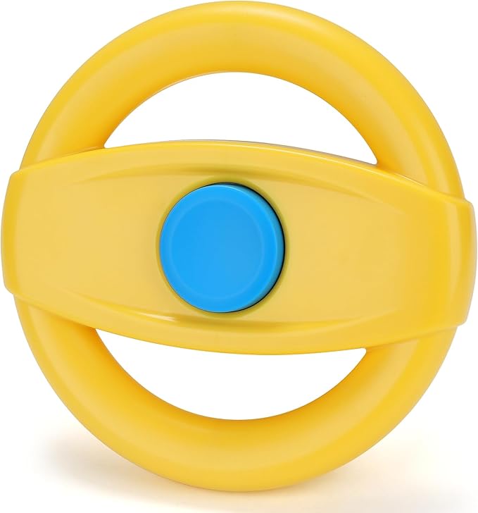 Accmor Stroller Steering Wheel Toy, Pretend Driving Simulated Steering Wheel for Baby Stroller Shopping Carts, Universal Detachable Funny Stroller Shopping Carts Toy Attachment Accessories