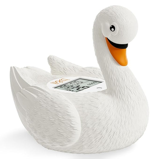 b&h Baby Bath Thermometer, Swan Digital Infant Safe Bath Thermometer - Reliable Temperature Readings - Easy to Read Screen- Shower Timer - Waterproof and Floats in Water, Newborn Must Haves