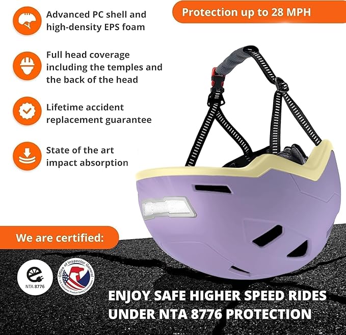 Kid Bike Helmets for Boys and Girls | Fit Head 51-54cm Circumference | CPSC & NTA-8776 Dual Certified | Multi-Sport Helmets with LED Lights, Magnetic Buckle, Detachable Visor