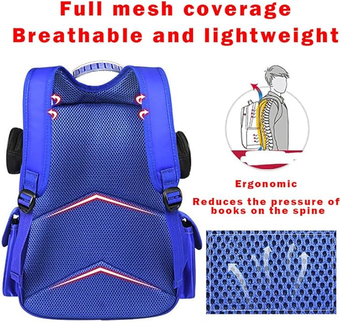 Kid Toddler Boys Girls Backpack Waterproof Cartoon Truck Car Child Snack School Bag Kindergarten Backpack (Red)