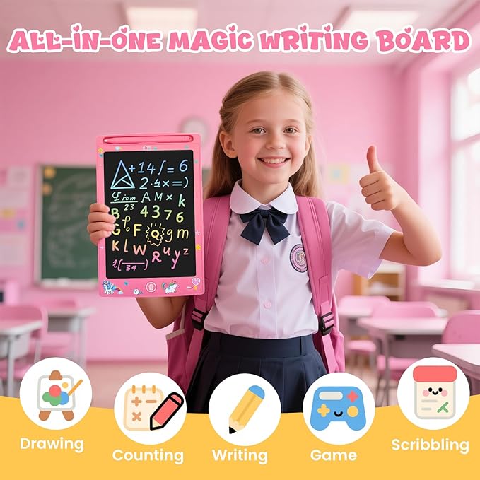 32 Pack LCD Writing Tablet for Kids, Erasable and Reusable Toddler Doodle Board in 8.5 inch, Ideal Educational Drawing Pad for Learning Toy for Ages 3-8 Gifts for Girls Boys