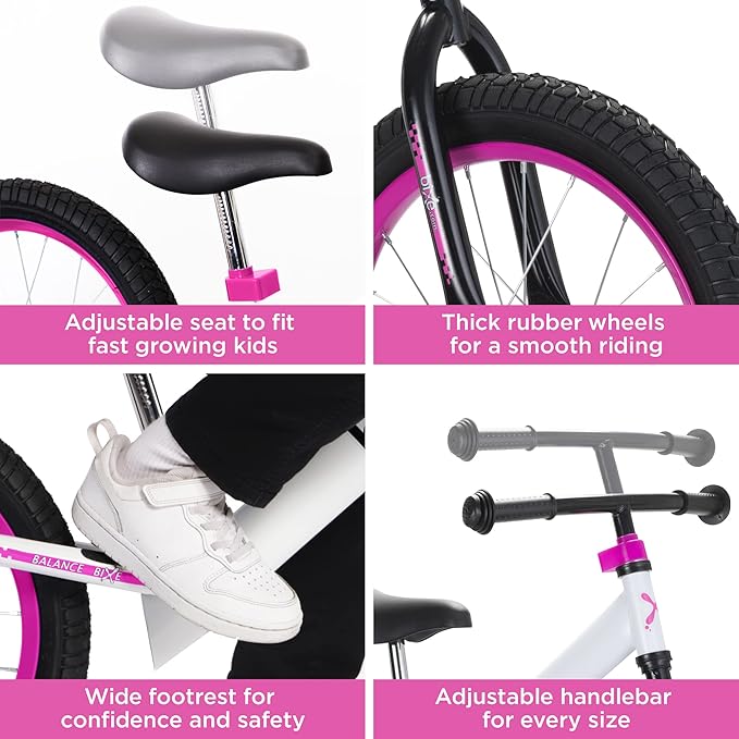 Balance Bike: for Big Kids Aged 4, 5, 6, 7, 8 and 9 Years Old - No Pedal Sport Training Bicycle | 16inch Wheel