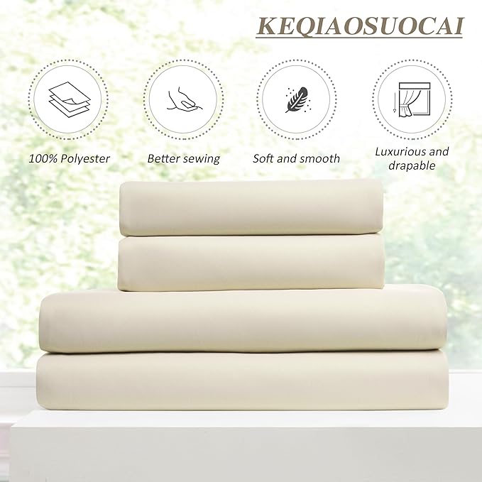 KEQIAOSUOCAI Pinch Pleated Curtains 150 Inches Long,Memory Shape Room Darkening Soundproof Window Curtains with Hooks for Bedroom Living Room Track System 40 x 150 x 2 Panels Cream Beige