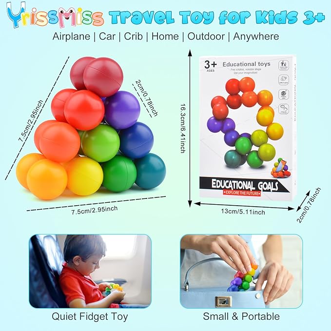2PCS Sensory Fidget Toys for Kids Toddler Adults, Autism Sensory Toys for Autistic Children, ADHD Tools ,Calm Down Desk Toys ,Stocking Stuffers Present for Girls Boys 3-12 Year Old Age(B)