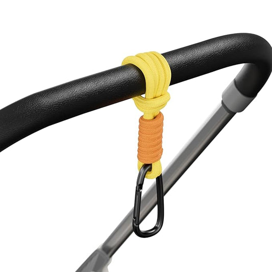 SURDOCA Baby Stroller Hooks, Stroller Clips and Hooks for Diaper Bag, Mommy Bag Hook for Stroller Heavy Duty, Universal Stroller Hanger and Strap, Stroller Accessories for Mom