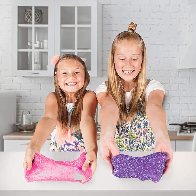 Original Stationery DIY Unicorn Slime Kit – Glow-in-The-Dark Fluffy & Glitter Slime Set – Fun Craft Activity & Birthday Gift for Kids Ages 7+