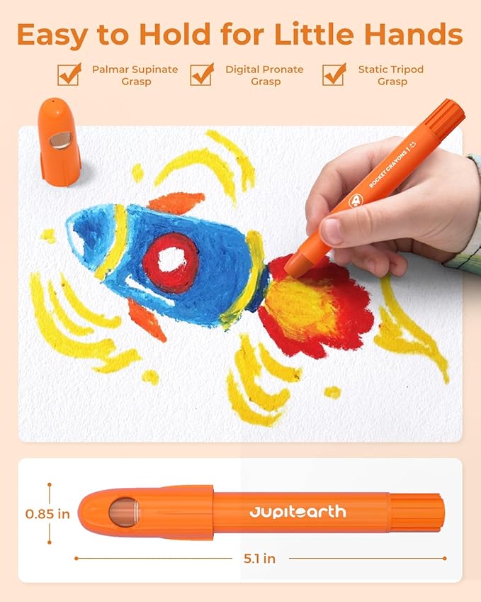 24 Colors Twist Crayons for Toddlers 1-3, Non-Toxic Washable Crayons for Ages 4-8 with Storage Bucket, Ultra-Silky and Easy to Hold Art Supplies, Ideal Coloring Gift for Boys and Girls