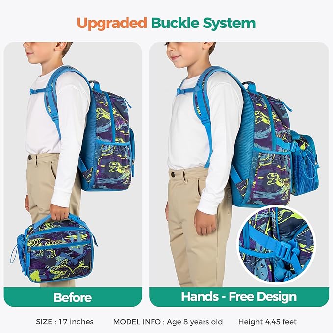 Choco Mocha Balls Backpack for Boys, Elementary School Backpack for Boys Ages 6-8 Kids Kindergarten Backpack Bookbag 17 Inch with Chest Strap, Blue